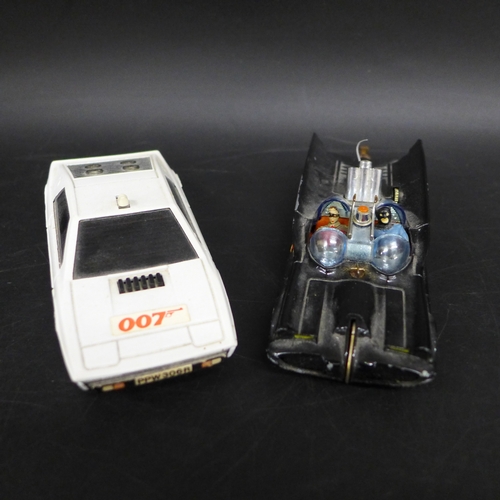 2042 - A Corgi Toys diecast cars comprising of Batmobile and a 007 Lotus Esprit James Bond car