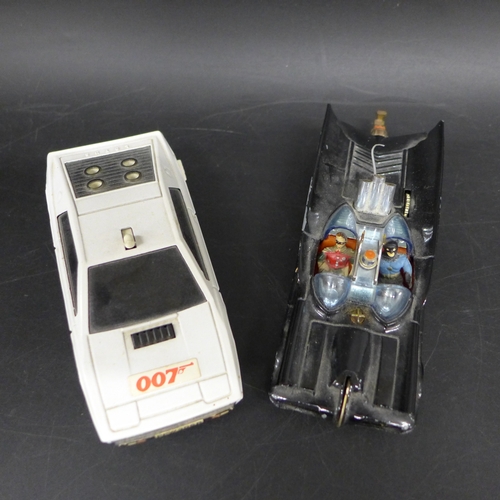 2042 - A Corgi Toys diecast cars comprising of Batmobile and a 007 Lotus Esprit James Bond car