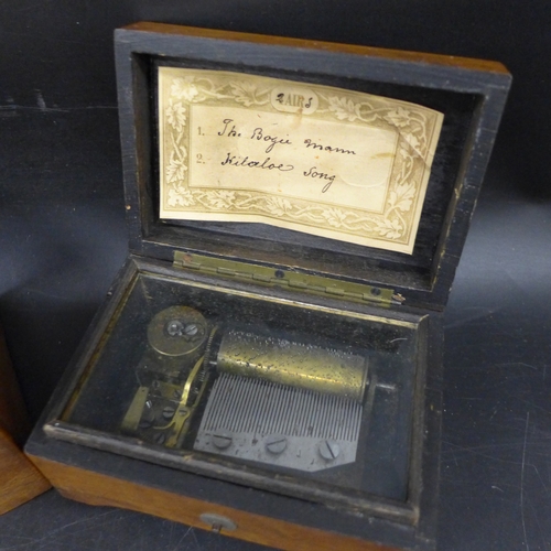 2054 - Two 19th century musical boxes including a French example