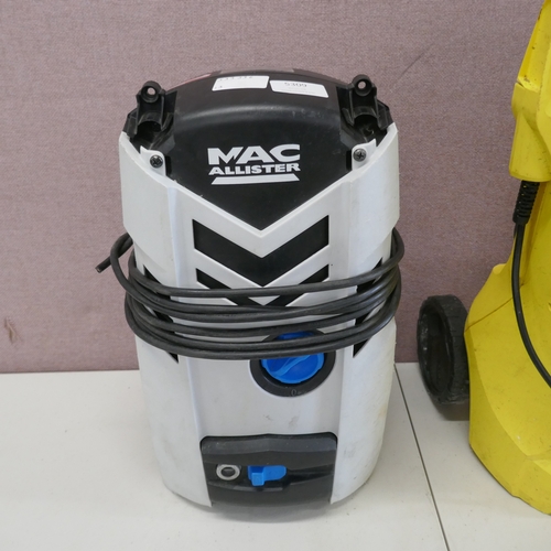 5059 - Five assorted pressure washers **MacAlllister failed PAT test due to damaged cable - do not use *Ret... 