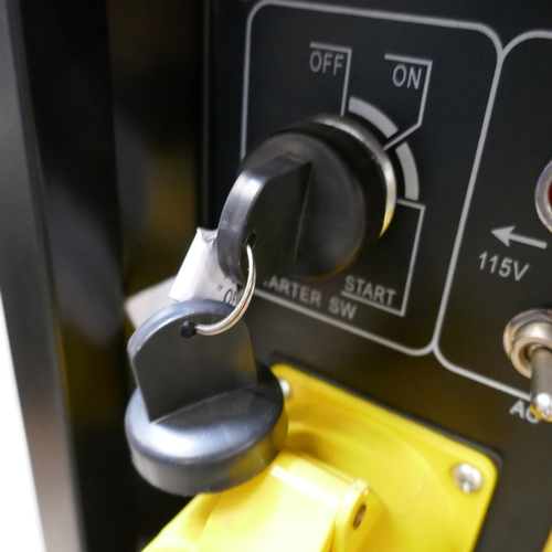 5075 - A model HP6500CXE 5kW, 50hz, single phase diesel generator with 115v 16A, 115v 32A and 230v 32A sock... 