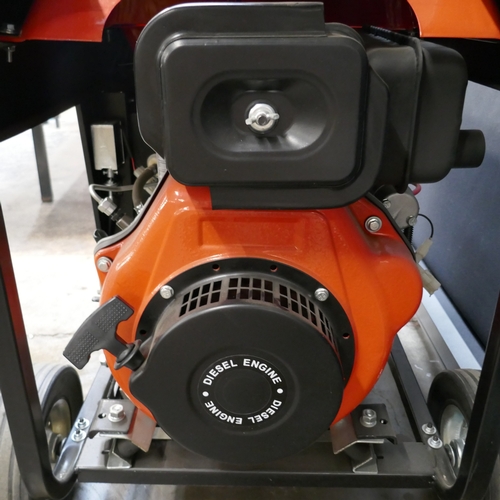 5075 - A model HP6500CXE 5kW, 50hz, single phase diesel generator with 115v 16A, 115v 32A and 230v 32A sock... 
