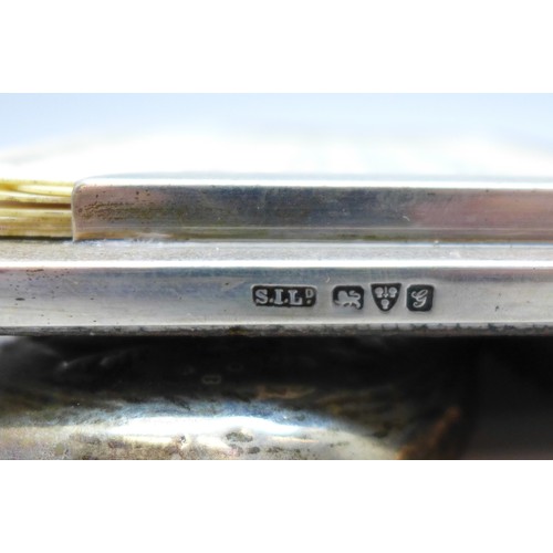 7048 - An Edwardian silver desk calendar with faux ivory cards, Chester, 1907, 12.3cm, a Victorian silver d... 
