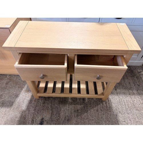 3010 - A wooden two drawer console table