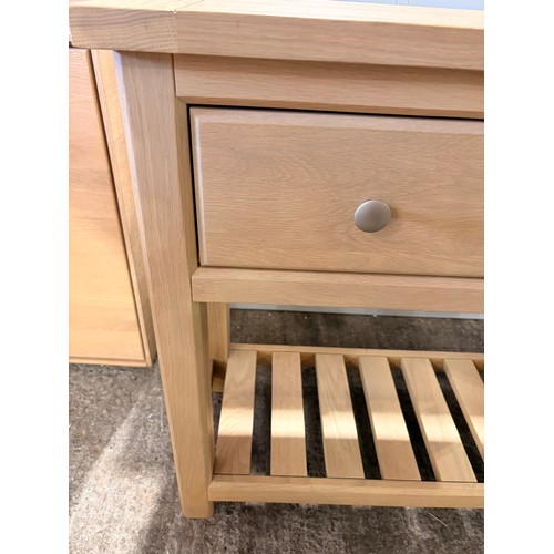 3010 - A wooden two drawer console table