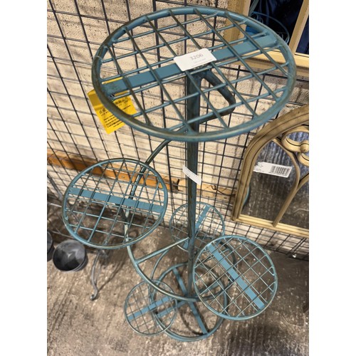 3030 - A five tier blue metal garden planter