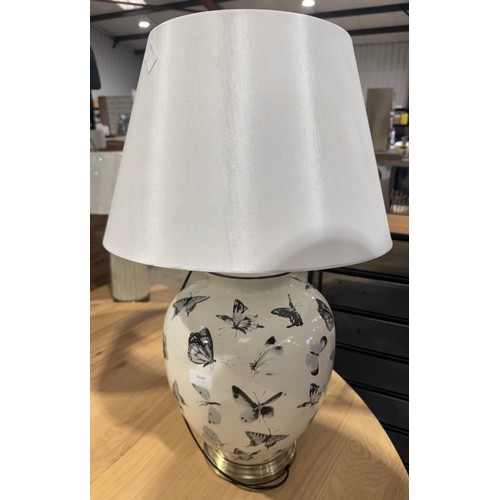 3079 - A black and white butterfly lamp