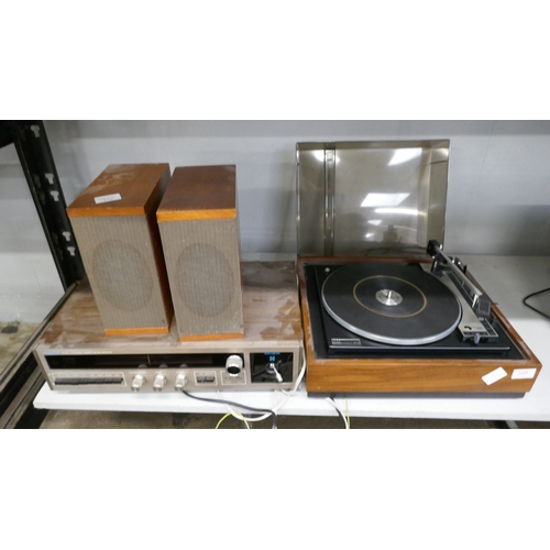 5009 - A quantity of stereo equipment including a BSR McDonald MP60 Professional series turntable record pl... 