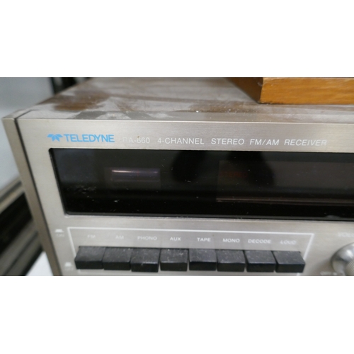 5009 - A quantity of stereo equipment including a BSR McDonald MP60 Professional series turntable record pl... 