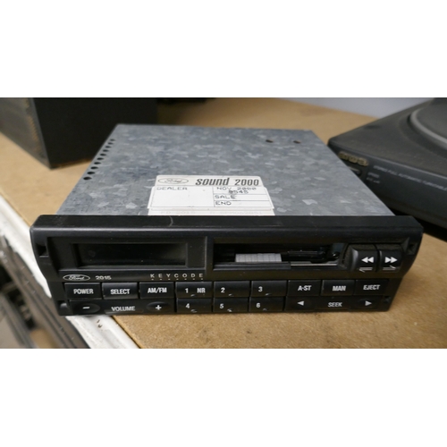 5014 - Two Aiwa turntables, Two car stereos and a Sony answering machine