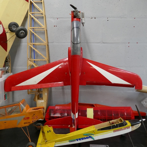5015 - A quantity of assorted model planes and model plane parts