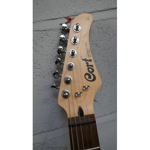 5016 - A Valencia GG-160 acoustic guitar, a Cort G-series electric guitar and a violin