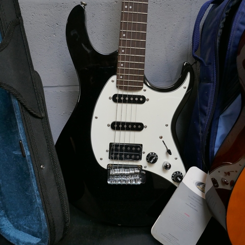 5016 - A Valencia GG-160 acoustic guitar, a Cort G-series electric guitar and a violin