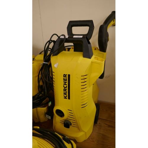 5051 - Six assorted Karcher pressure washers **One failed PAT test due to not having a fuse cap on the plug... 