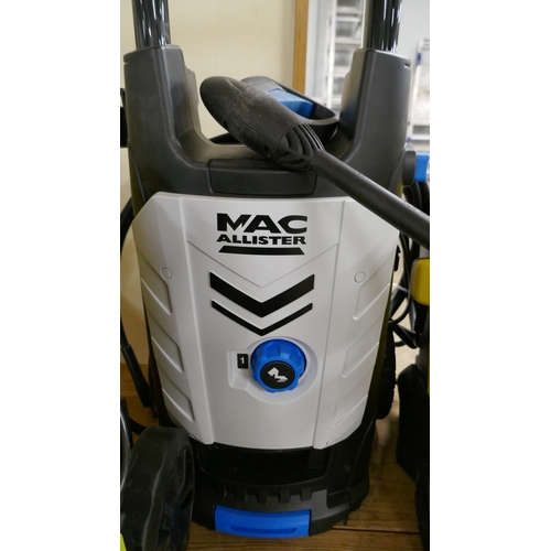 5052 - A Ryobi RY140 PWA 230V pressure washer and a Mac Allister MPWP1800-3 230v pressure washer  - *Return... 
