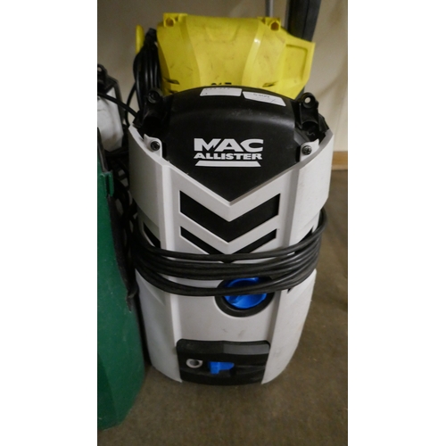 5059 - Five assorted pressure washers **MacAlllister failed PAT test due to damaged cable - do not use *Ret... 