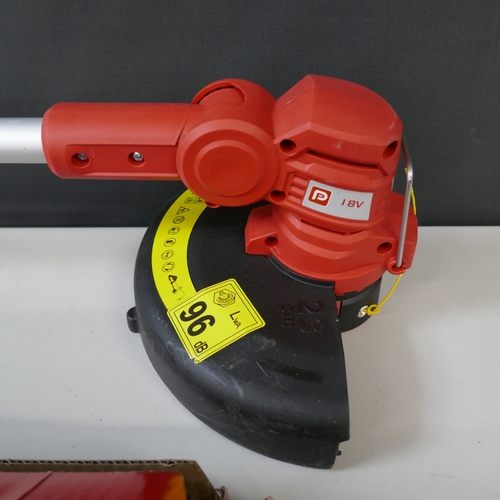 5084 - 2 Performance Power 18v strimmers and an 18v, 45cm hedge trimmer  (Please note this is a returned it... 
