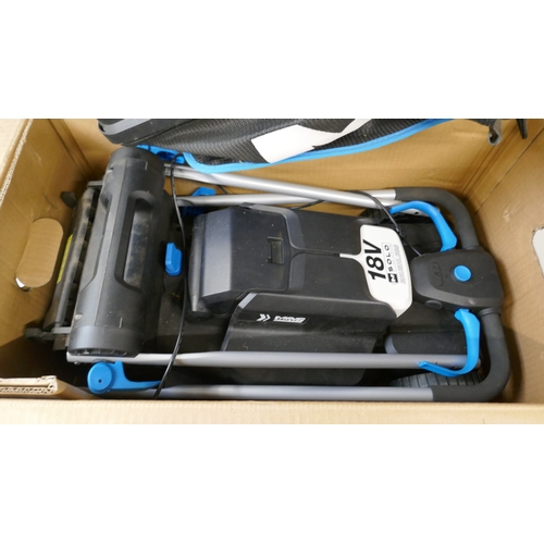 5090 - A Mac Allister MLM1834-Li, 18v, 34cm cordless lawn mower  (Please note this is a returned item and m... 