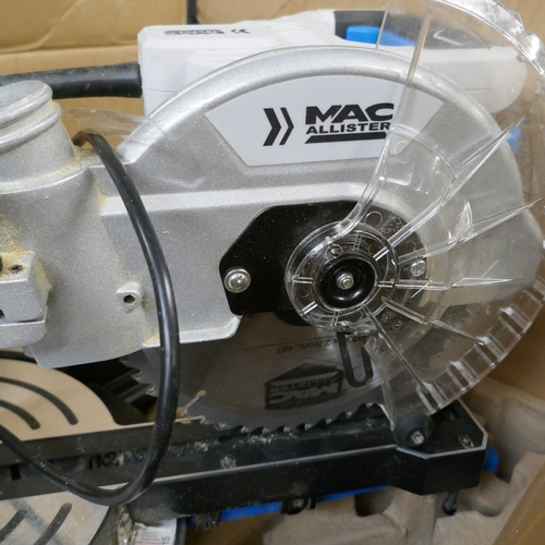 5095 - A Mac Allister MMIS2105-B sliding mitre saw  (Please note this is a returned item and may have missi... 