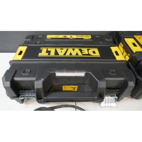 5096 - A DeWalt DWE490, 230v, 2000W, 230mm angle grinder and 2 DeWalt T-Stak stacking tool boxes  (Please n... 