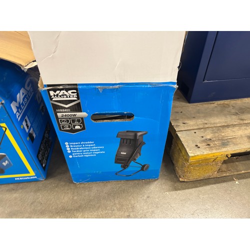 5078 - A MacAllister 1700w, 38cm hand propelled mower and a MacAllister MIS2400 impact shredder *This is a ... 