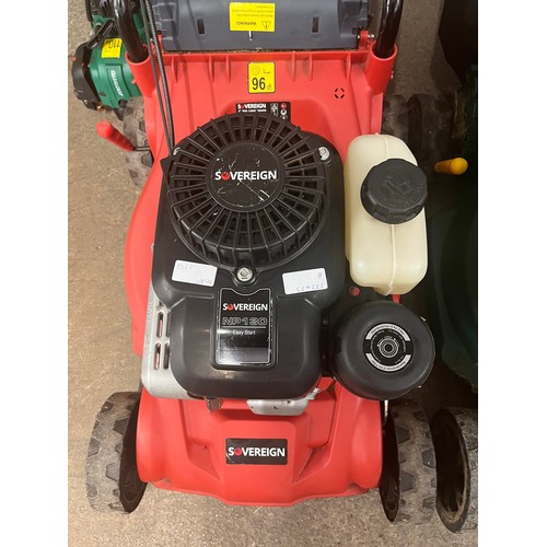 5023 - A Sovereign XSS40 H petrol driven lawnmower with an easy start NP130 engine and grass box and a mode... 