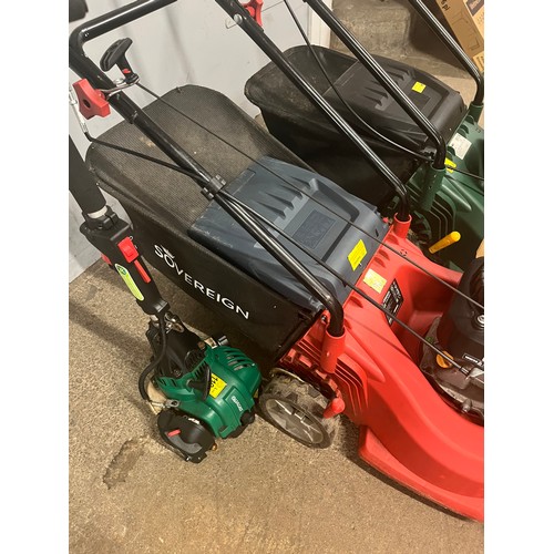 5023 - A Sovereign XSS40 H petrol driven lawnmower with an easy start NP130 engine and grass box and a mode... 
