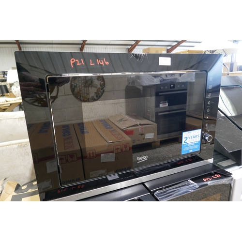 3122 - A Beko built-in microwave with grill  (damaged casing) (642-146) *This lot is subject to VAT
