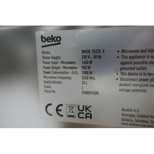 3122 - A Beko built-in microwave with grill  (damaged casing) (642-146) *This lot is subject to VAT