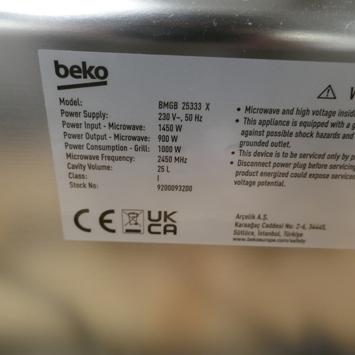 3122 - A Beko built-in microwave with grill  (damaged casing) (642-146) *This lot is subject to VAT