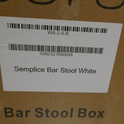 3133 - A Semplice deluxe white kitchen barstool (unchecked) (646-58) *This lot is subject to VAT