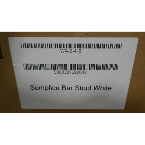 3133 - A Semplice deluxe white kitchen barstool (unchecked) (646-58) *This lot is subject to VAT