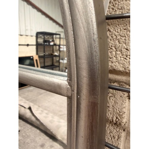 3108 - An Opus pewter window mirror