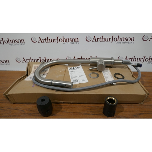 3126 - A Ceto brushed steel tap with pull-out spray  - high pressure only (654-10) *This lot is subject to ... 