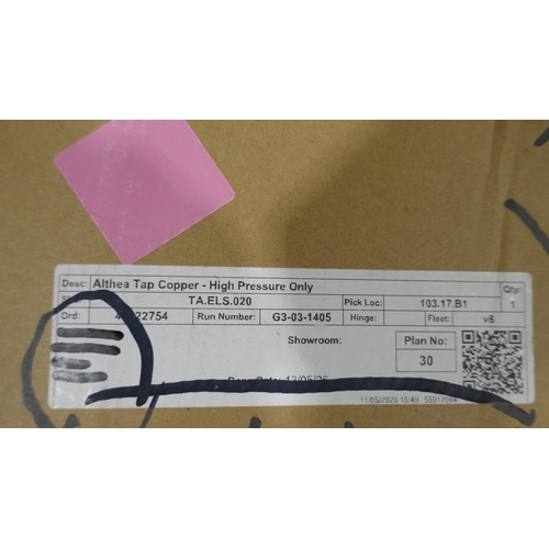 3127 - An Althea copper tap  - high pressure only (654-184) *This lot is subject to VAT
