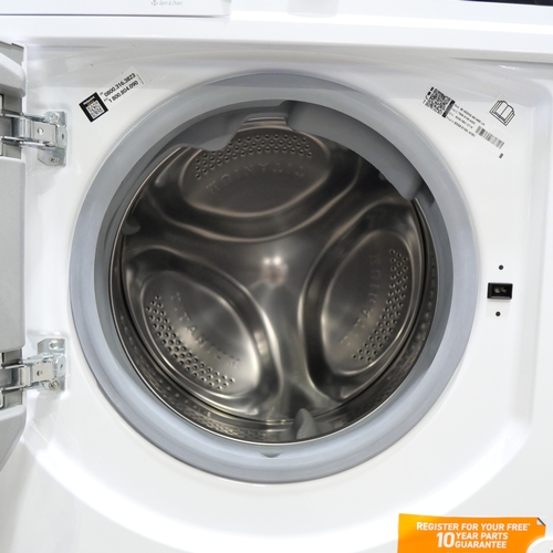 3155 - A Hotpoint 9kg/6kg integrated washer dryer (drawer requires attention)  (654-21) *This lot is subjec... 
