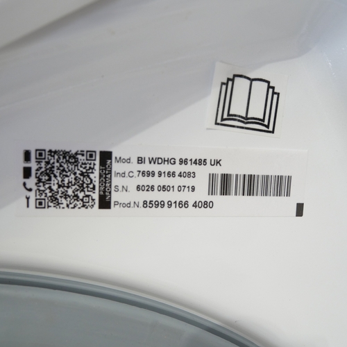 3155 - A Hotpoint 9kg/6kg integrated washer dryer (drawer requires attention)  (654-21) *This lot is subjec... 