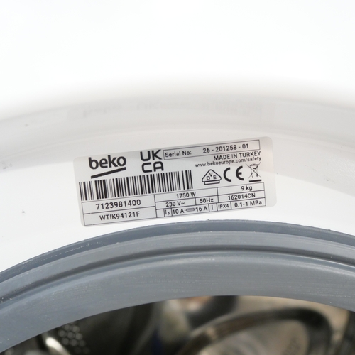 3160 - A Beko 9kg integrated washing machine (654-248) *This lot is subject to VAT