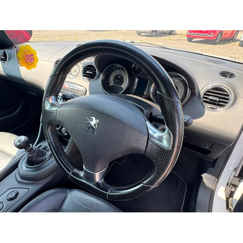 5330 - A white 2011 Peugeot RCZ GT THP-156, 1598cc 1.6 litre petrol sports coupe

Registration: NX61 RZZ
Mi... 