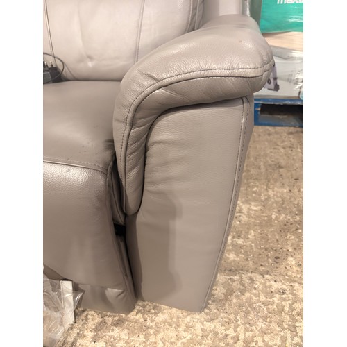 3005B - An Oscar grey leather 2 seater sofa (marked), original RRP £699.99 + VAT (391-261) *This lot is subj... 