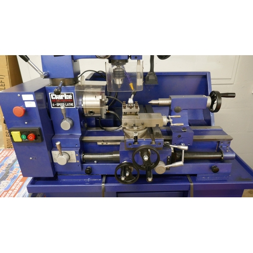 5078 - A Clarke CL500M metal working lathe with mill drill  *This lot is subject to VAT