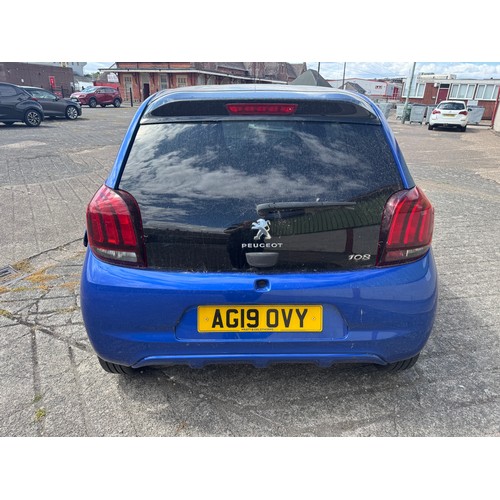 5322 - A Blue 2019 Peugeot 108 Allure 998cc, 1 litre , 5 door hatchback petrol car

Registration: AG19 OVY
... 