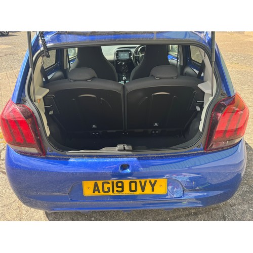 5322 - A Blue 2019 Peugeot 108 Allure 998cc, 1 litre , 5 door hatchback petrol car

Registration: AG19 OVY
... 