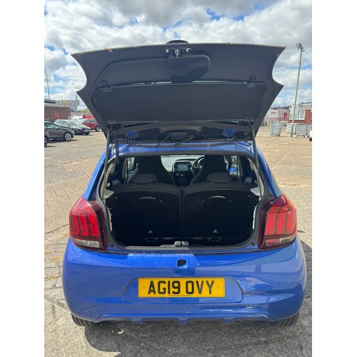 5322 - A Blue 2019 Peugeot 108 Allure 998cc, 1 litre , 5 door hatchback petrol car

Registration: AG19 OVY
... 