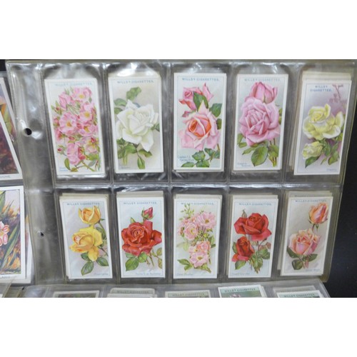 2034 - Various sets of flower related cigarette card sets to include; Wills 'Old English Garden Flowers' co... 
