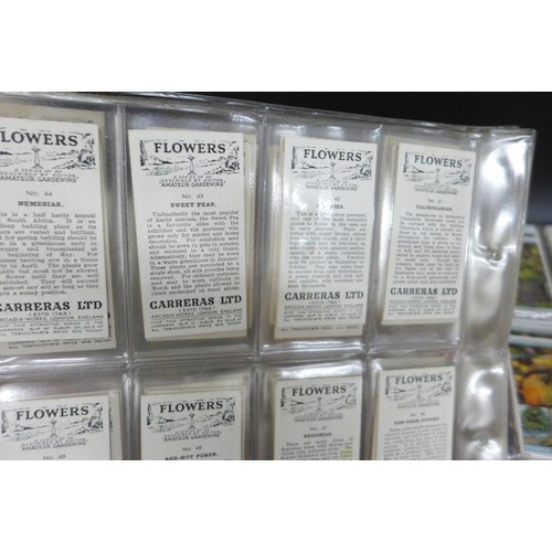 2034 - Various sets of flower related cigarette card sets to include; Wills 'Old English Garden Flowers' co... 