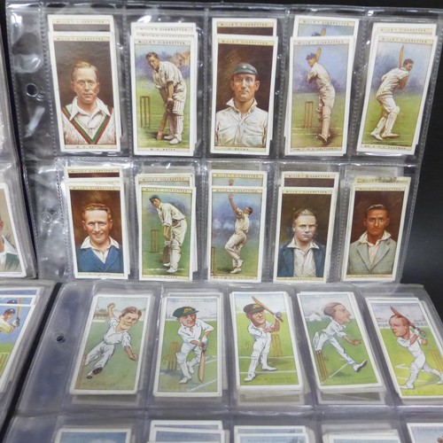 2036 - Collection of cigarette card sets to include; Wills 'Cricketers 1928' complete set of 50, Wills seco... 