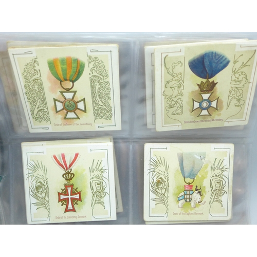2022 - A set of Allen & Ginter The World's Decorations Knighthood Chivalry Merit & Heroism large cigarette ... 