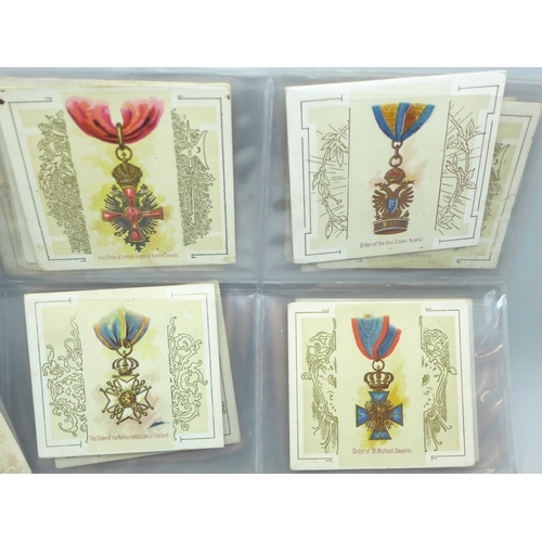 2022 - A set of Allen & Ginter The World's Decorations Knighthood Chivalry Merit & Heroism large cigarette ... 