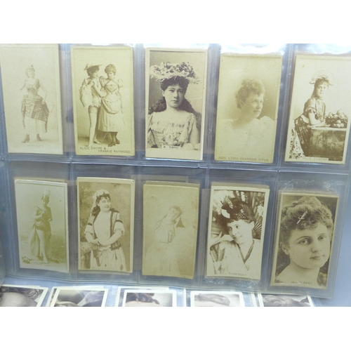 2025 - Collection of late 19th Century Sweet Caporal Kinney Bros. cigarette cards 'Actresses' 115 cards in ... 